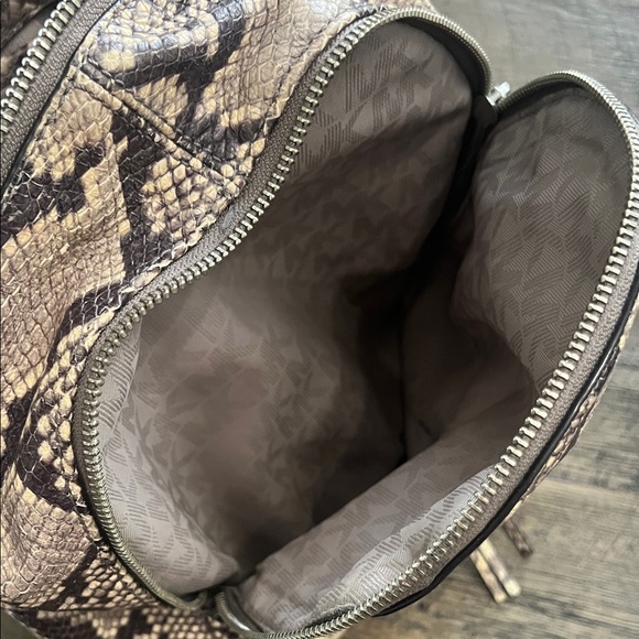 Michael Kors Snake Print Leather Backpack - Picture 8 of 10